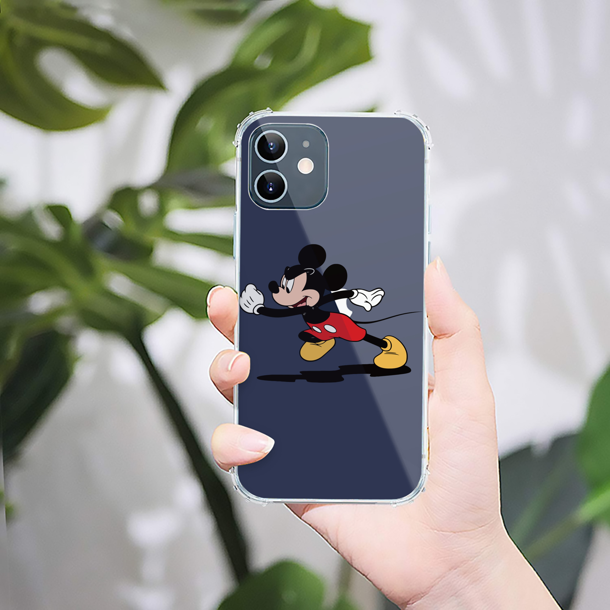 （画像用） ミッキーマウス Mickey Mouse 【iPhone 12シリーズ対応】透明スマホケース（クリアソフトケース）